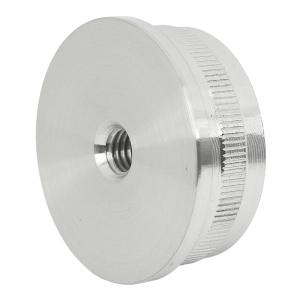 Endkappe Edelstahl M8 Gewinde für 42 mm Rohr - flache Ausführung