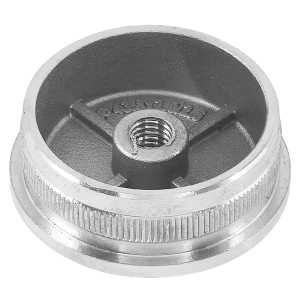 Unterseite der flachen Hohlkappe mit M8 Gewinde und 48,3 mm Durchmesser