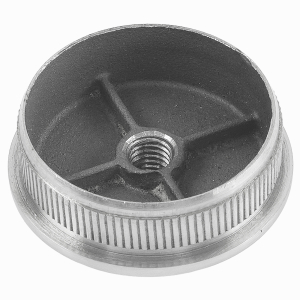 Unterseite der 48,3 mm Endkappe mit M8 Gewinde - hohle Ausführung
