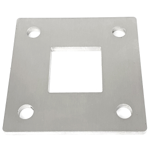 Fußplatte Edelstahl für Pfosten 40x40 mm