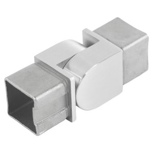 Rohrverbinder mit Gelenk 40 x 40 mm aus V2A Edelstahl