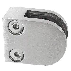 Glashalter Edelstahl 50 x 40 mm flach für Wand Montage