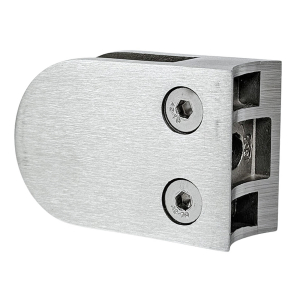 Edelstahl Glashalter - Glasklemme 63 x 45 mm für Rohr Ø 42 mm
