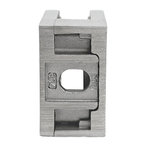 Rückseite VA Glashalter 63 x 45 mm flach mit Sicherungsstift