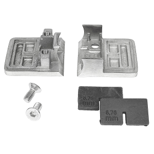 Glashalter Edelstahl Rohr 33mm - Einzelteile