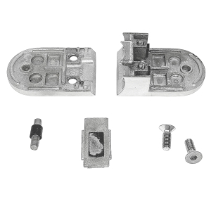 Edelstahl Glas Klemmhalter mit Sicherungsplatte mit Sicherungsstift für Rohr 42mm - Einzelteile