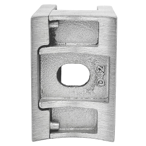 Rückseite Edelstahl V2A Glas Klemmhalterung für Geländer Rohr 42mm