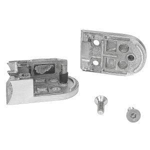 Edelstahl Glashalter Glasklemme Klemmhalterung mit Sicherung mit Stift für Geländer Rohr 42mm