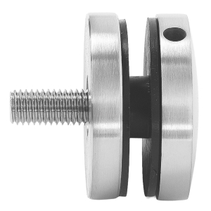 Glaspunkthalter aus Edelstahl mit 50 mm Durchmesser und M10 Gewindestift