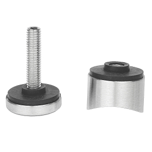 Edelstahl Glaspunkthalter für Rohr 33 mm - zerlegt