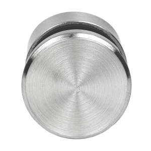 vordere Ansicht Glaspunkthalter Edelstahl rund für Geländer Rohr