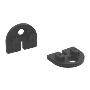 Glashalter Edelstahl Gummi 50 x 40 mm