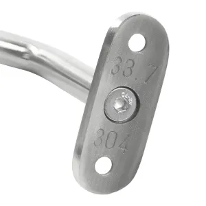 Nahaufnahme der angeschraubten 33,7 mm Anschraubplatte