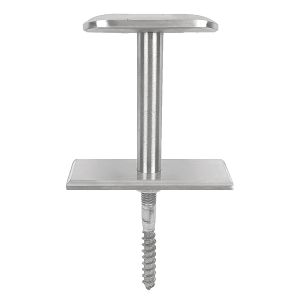 Edelstahl Handlauf Stütze mit rechteckiger Platte für Rohr 33,7 mm