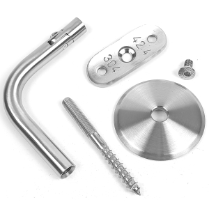 Handlaufhalter Edelstahl verstellbar mit Stockschraube - Einzelteile