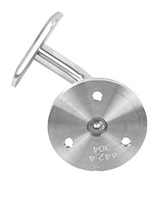 Rückseite Handlaufträger Edelstahl 42,4 mm