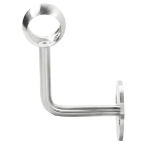 Edelstahl Handlaufhalter mit Wandbefestigung und Ring (33,7 mm Durchmesser)