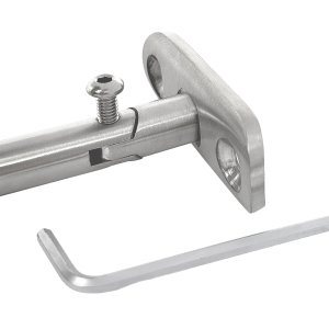 Handlaufträger Edelstahl verstellbar mit Anschraubplatte