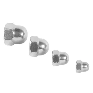Edelstahl Hutmutter hohe Form mit M6, M8, M10 und M12 Innengewinde