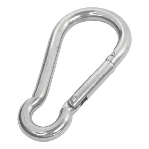 12 x 140 mm großer Karabinerhaken aus V4A Edelstahl