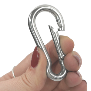 Edelstahl Karabinerhaken mit offenen verschluss