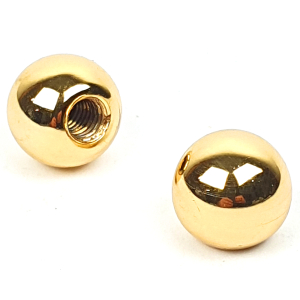 30 mm Messingkugel Gold mit Gewinde M6