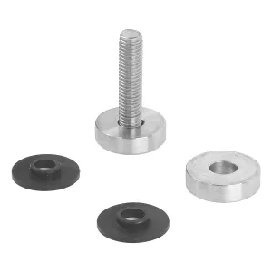 Einzelteile des geraden Edelstahl Plattenhalter mit 30 mm Durchmesser