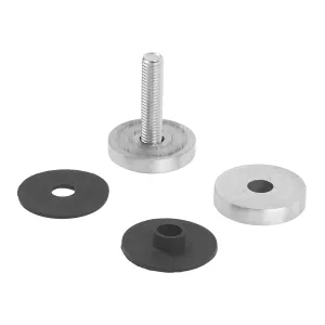 Einzelteile des Edelstahl Plattenhalter mit 50 mm Durchmesser