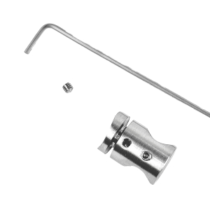 Edelstahl Querstabhalter für 42,4 mm Rohr, 12 mm Bohrung und 22 mm Durchmesser