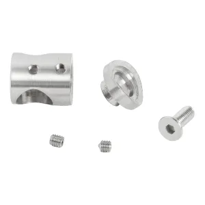Einzelteile des Querstabhalter aus Edelstahl mit 22 mm Durchmesser
