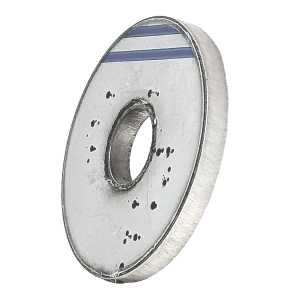 Edelstahl Ronde mit Mittelloch 12,2mm einseitig geschliffen