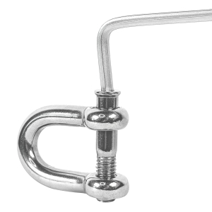 Montagebeispiel des 8mm Schäkels mit Sicherungsmutter und Innensechskant