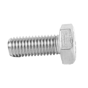 Liegende Perspektive einer Sechskantschraube M10x30mm nach DIN 933