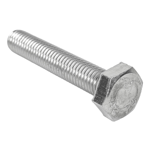 Liegende Perspektive der Sechskantschraube nach M10x55mm aus A2 Edelstahl