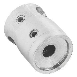 Edelstahl Traversenhalter (Querstabhalter) für 12 mm Rundstab mit flachem Anschluss