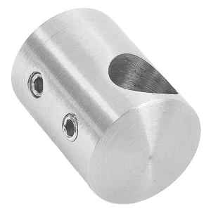 Edelstahl Traversenhalter rechts mit 12 mm Sackloch und flach