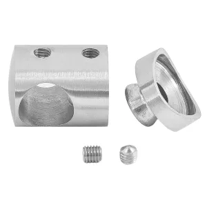 Auseinander gebauter zweiteiliger Traversenhalter für 42,4 mm Rohre und mit DG Bohrung