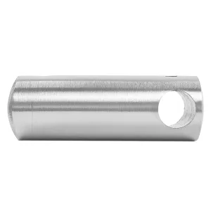 Traversenhalter Edelstahl mit 12 mm Durchgangsbohrung und Ansatz für 42,4 mm Rohre