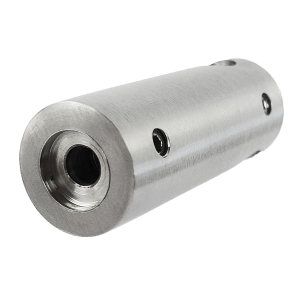 Stabhalter Edelstahl - zweiteilig - flach - mit Bohrung 12mm