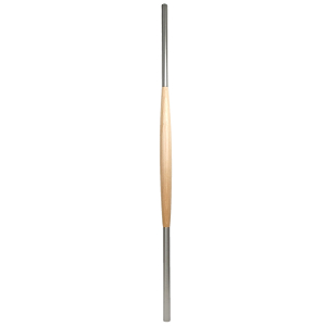 Treppensprosse Edelstahl Buche-Holz Kombination - bauchige Form