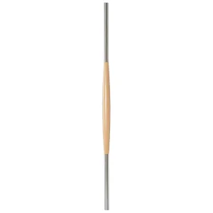 Treppensprosse Edelstahl Buche-Holz Kombination - bauchige Form