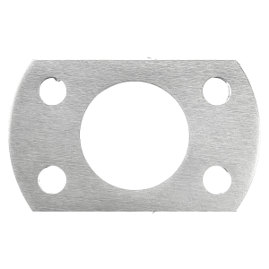 Anschraubplatte mit 4 Lochbefestigungen und für Rohr 40x40mm - einseitig geschliffen