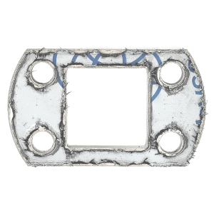 Anschraubplatte Edelstahl V2A mit den Maßen 100 x 60 x 6 mm für Vierkantrohr 40 mm - lasergeschnitten 