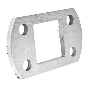 Anschraubplatte mit 4 Lochbefestigungen und für Rohr 40x40mm - einseitig geschliffen