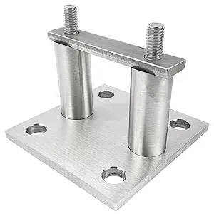 Wandbefestigung quadratisch für Geländerpfosten 42 mm
