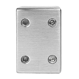 Edelstahl Wandhalter Vierkantrohr mit Madenschrauben