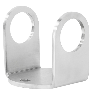 Wandhalterung 100/6 mm für Rohr 42,4 mm, höhenverstellbar, V2A