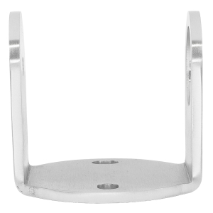 Seitenansicht der Edelstahl Pfostenhalterung für 42,4 mm Rohre