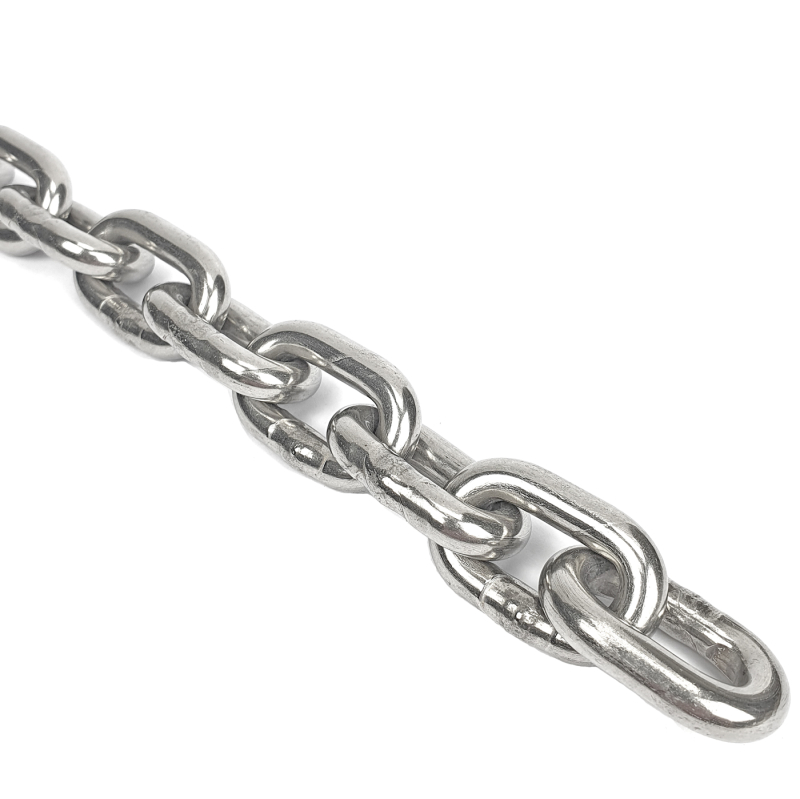 Edelstahlkette A4 5mm - 25cm Sicherheitskette V4A Rostfrei