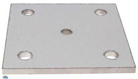 Edelstahl Ankerplatte V2A 120 x 60mm Ronde Flansch Bodenplatte Platte #1 